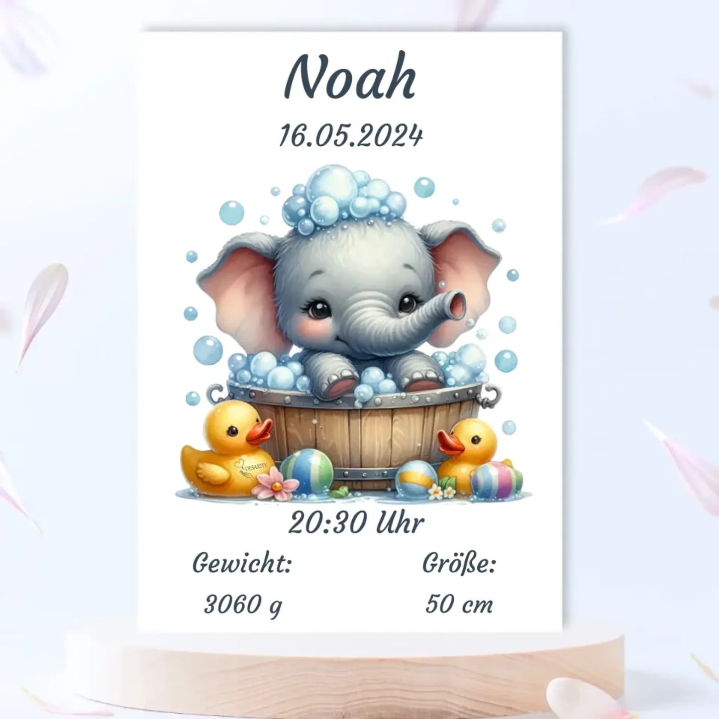 premium Geburtsposter personalisiert