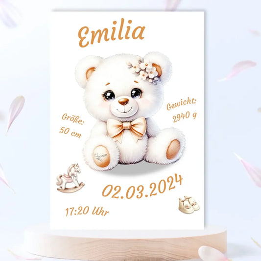 premium Geburtsposter personalisiert