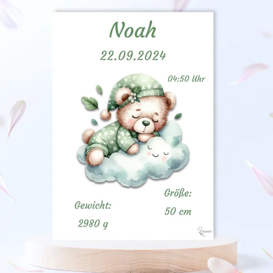 premium Geburtsposter personalisiert