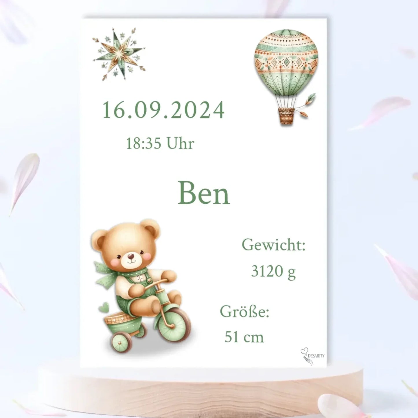 premium Geburtsposter personalisiert