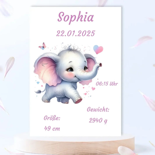 premium Geburtsposter personalisiert