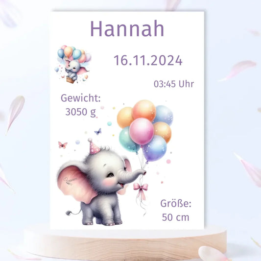 premium Geburtsposter personalisiert