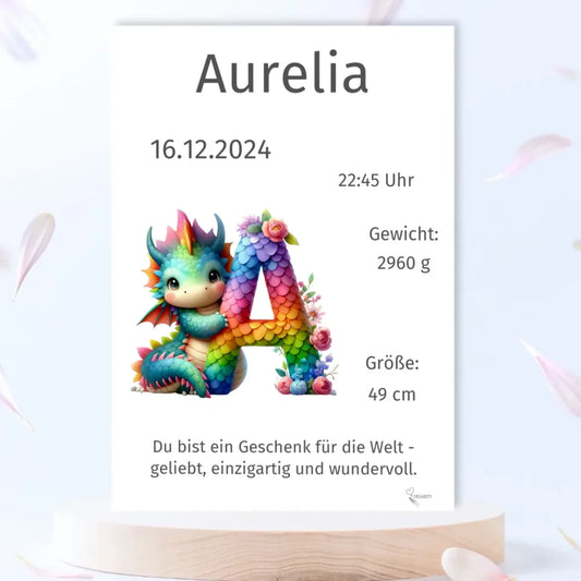 premium Geburtsposter personalisiert