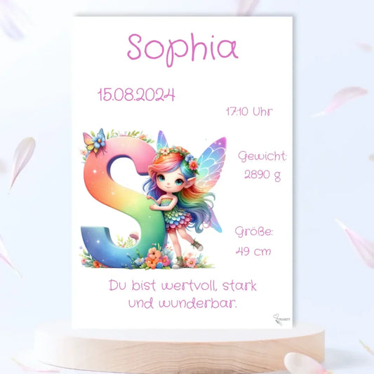 premium Geburtsposter personalisiert