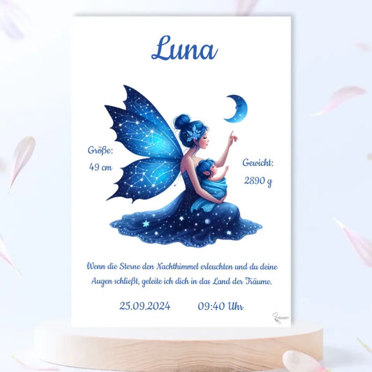 Premium Geburtsposter personalisiert Fee