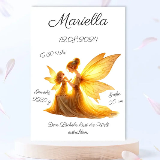 Premium Geburtsposter personalisiert Fee