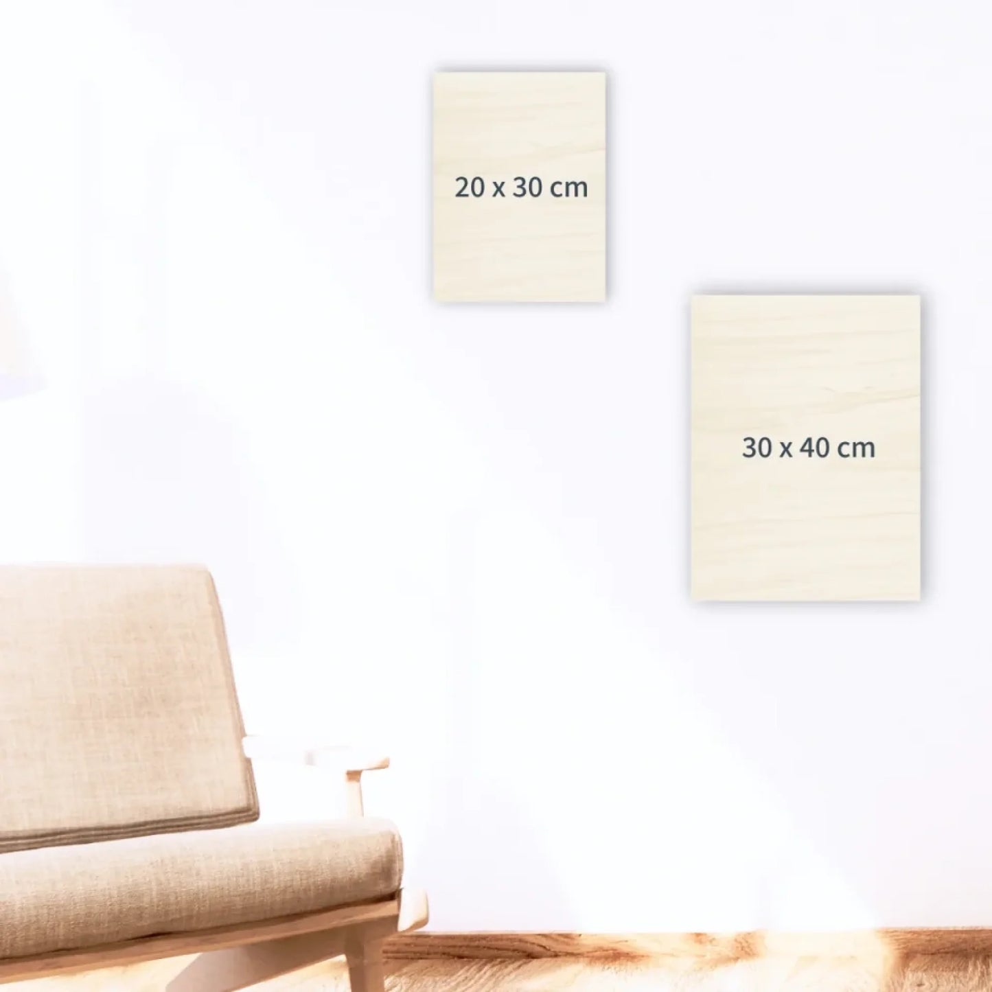 personalisierte Geburtstafel aus Holz Größen