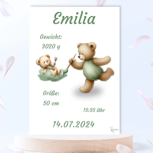 premium Geburtsposter personalisiert