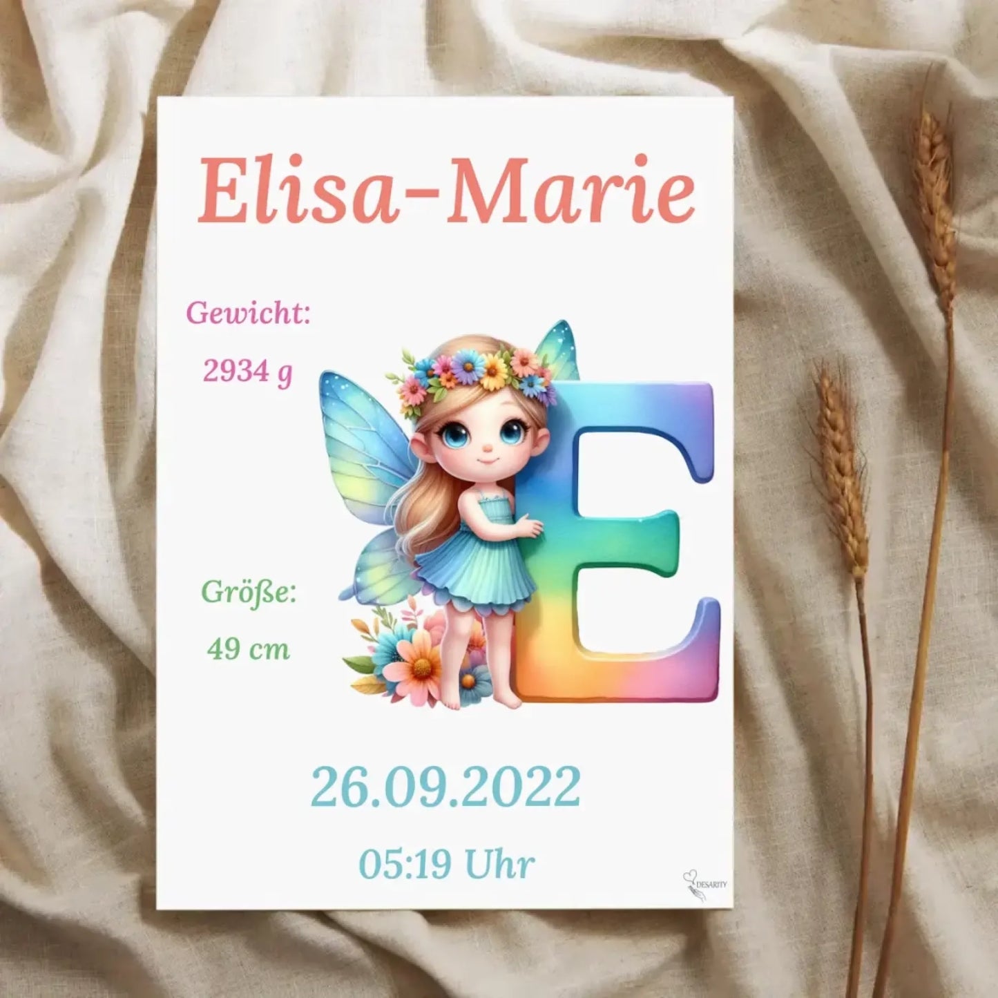 premium Geburtsposter personalisiert