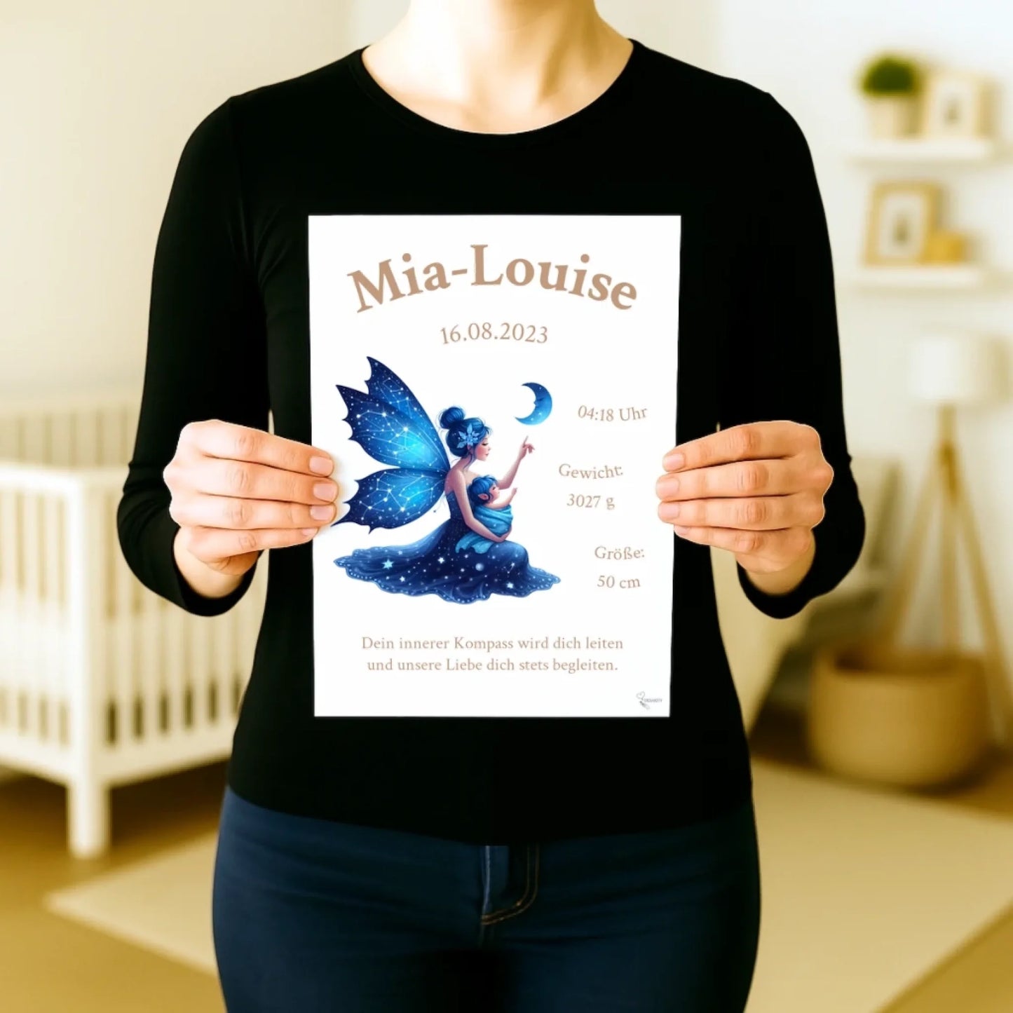 Premium Geburtsposter personalisiert Fee