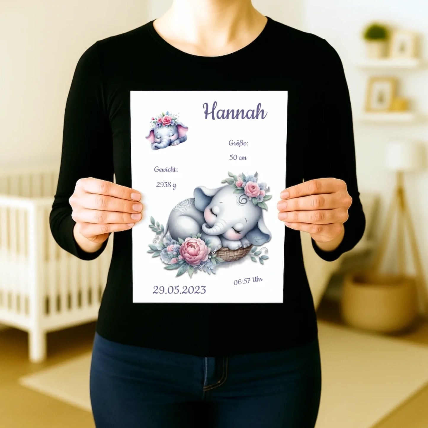 premium Geburtsposter personalisiert