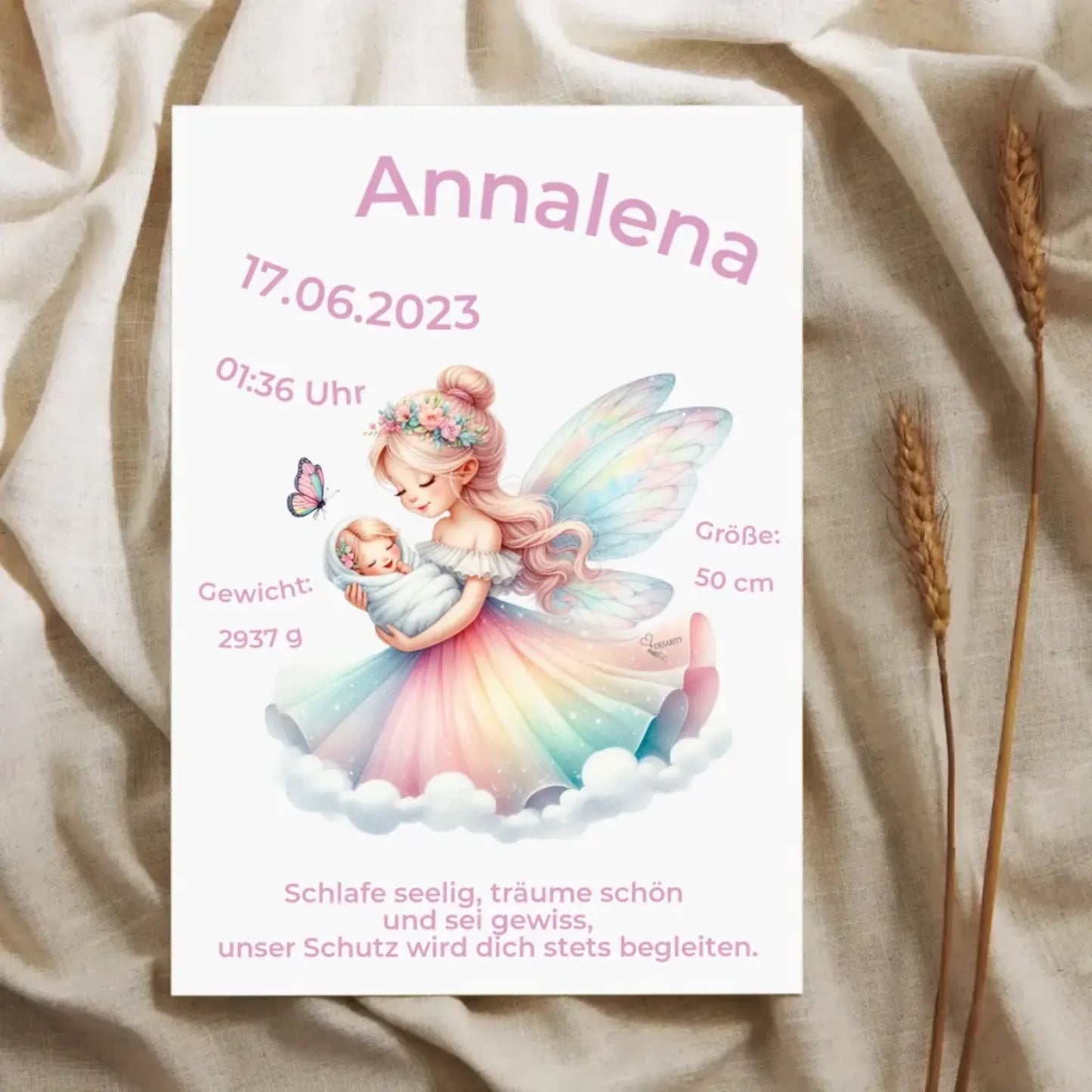premium Geburtsposter personalisiert