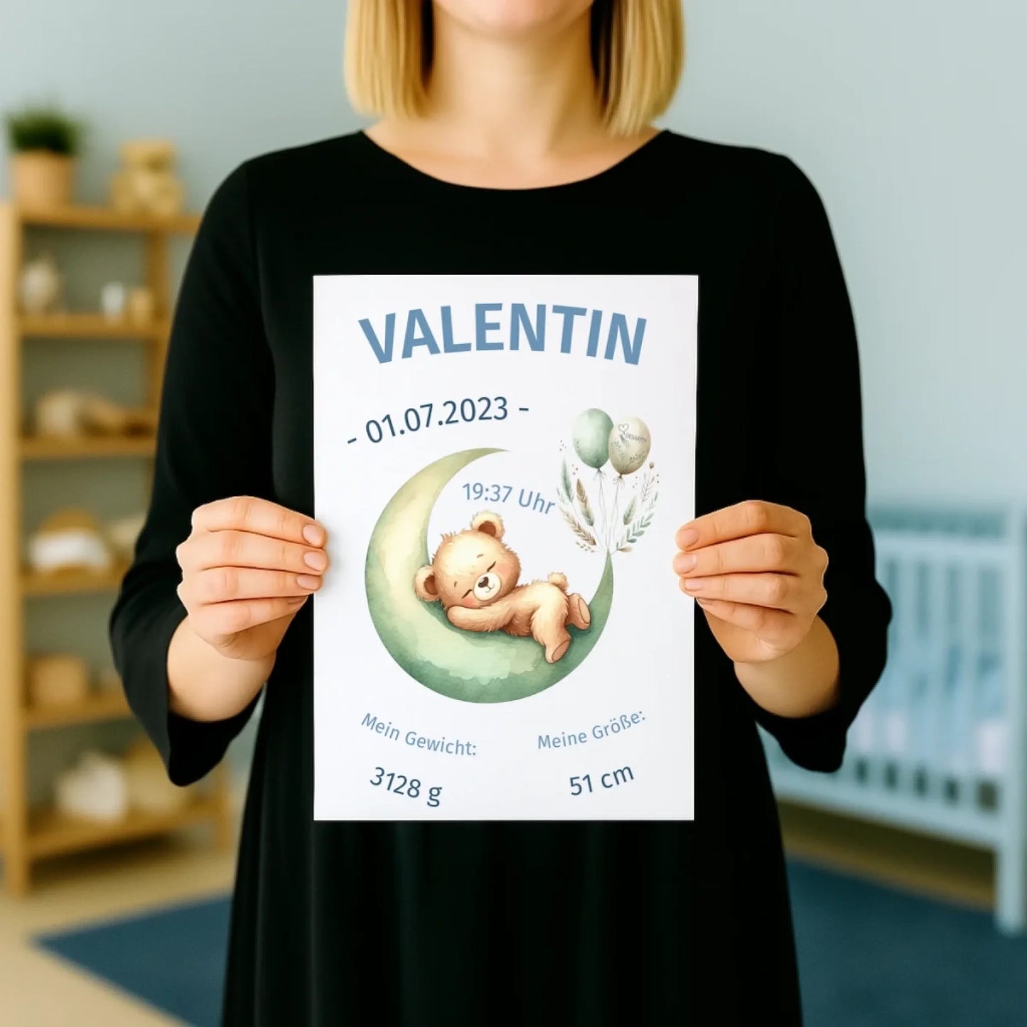 premium Geburtsposter personalisiert