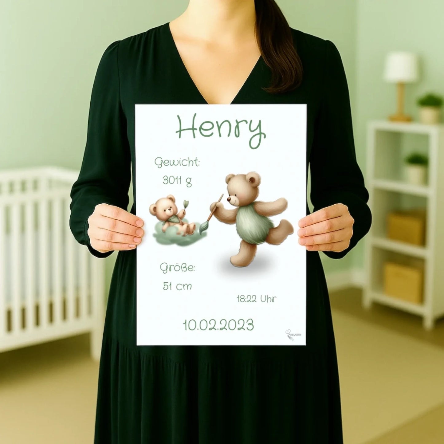 premium Geburtsposter personalisiert