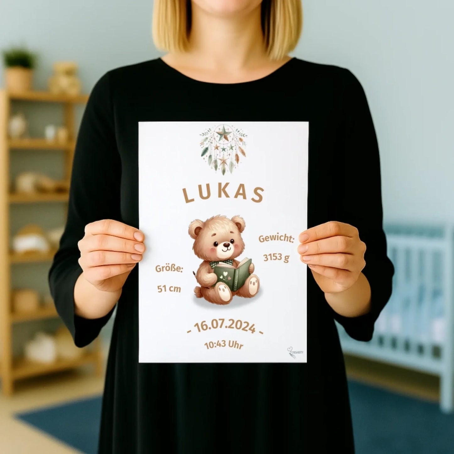 premium Geburtsposter personalisiert