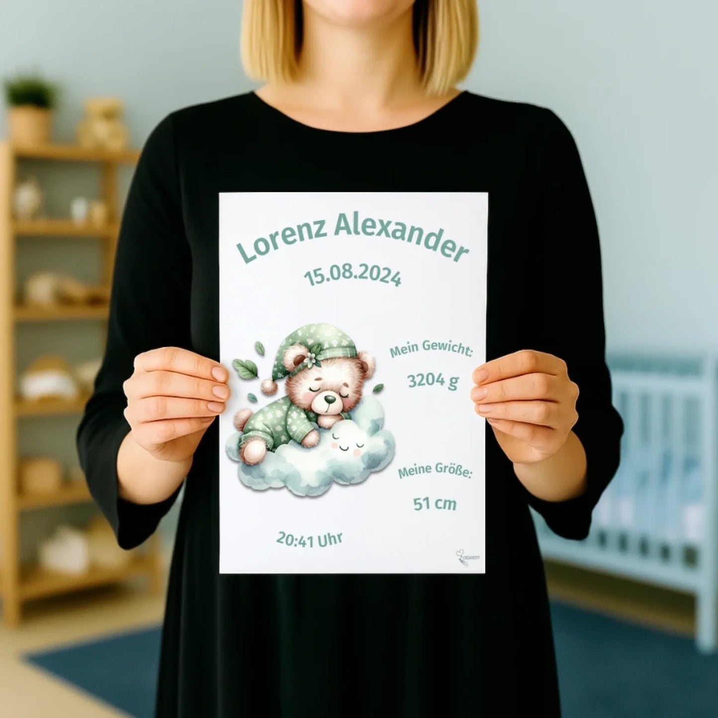 premium Geburtsposter personalisiert