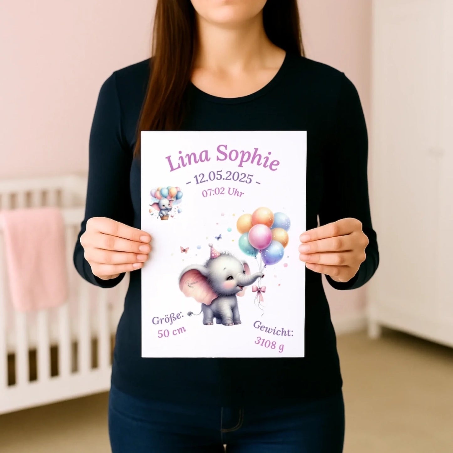 premium Geburtsposter personalisiert
