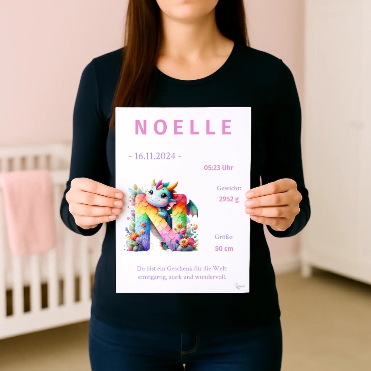 premium Geburtsposter personalisiert