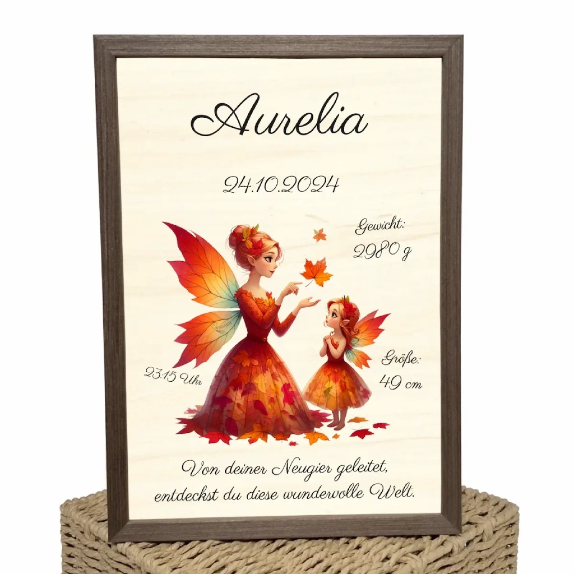 personalisierte Geburtstafel Holz