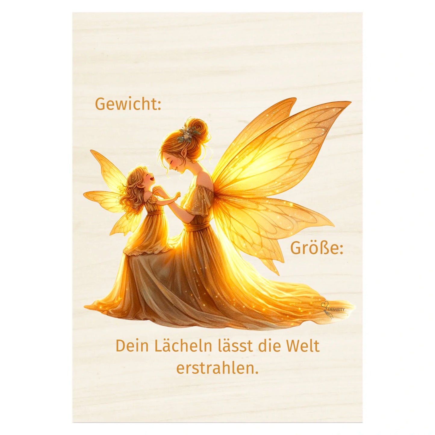 Geburtstafel aus Holz