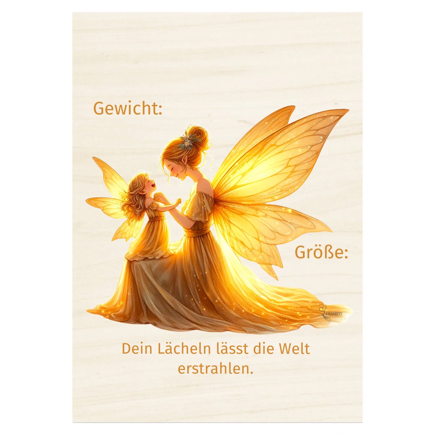 Geburtstafel aus Holz