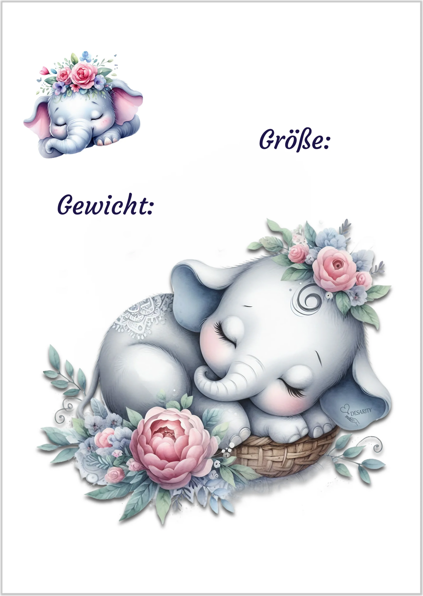 premium Geburtsposter A3 personalisiert