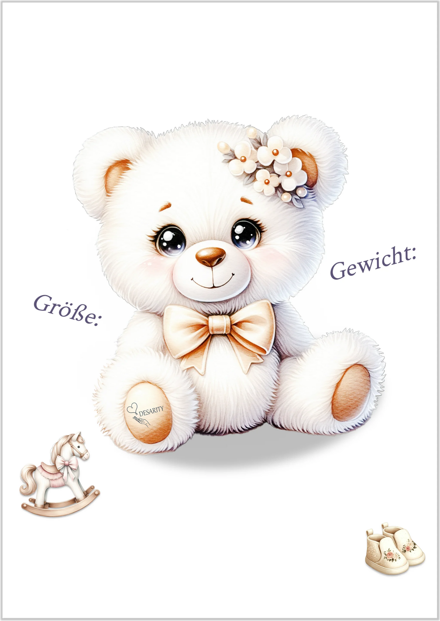 premium Geburtsposter A4 personalisiert
