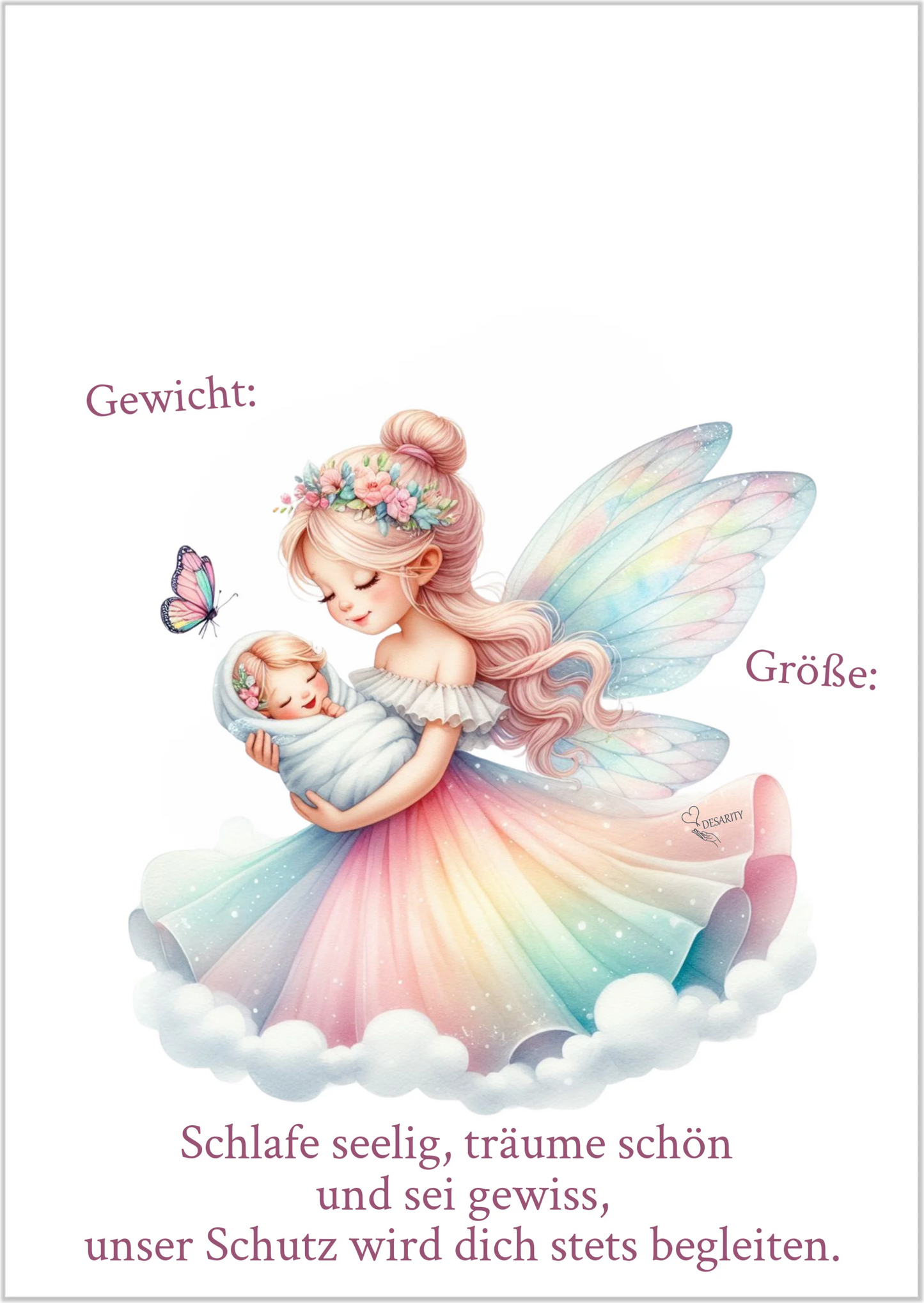 premium Geburtsposter A3 personalisiert