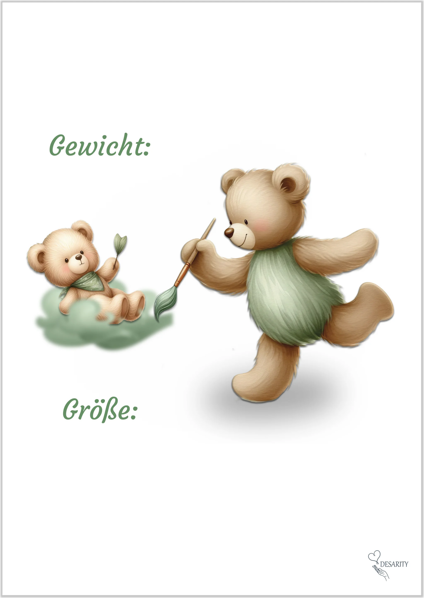 premium Geburtsposter A3 personalisiert