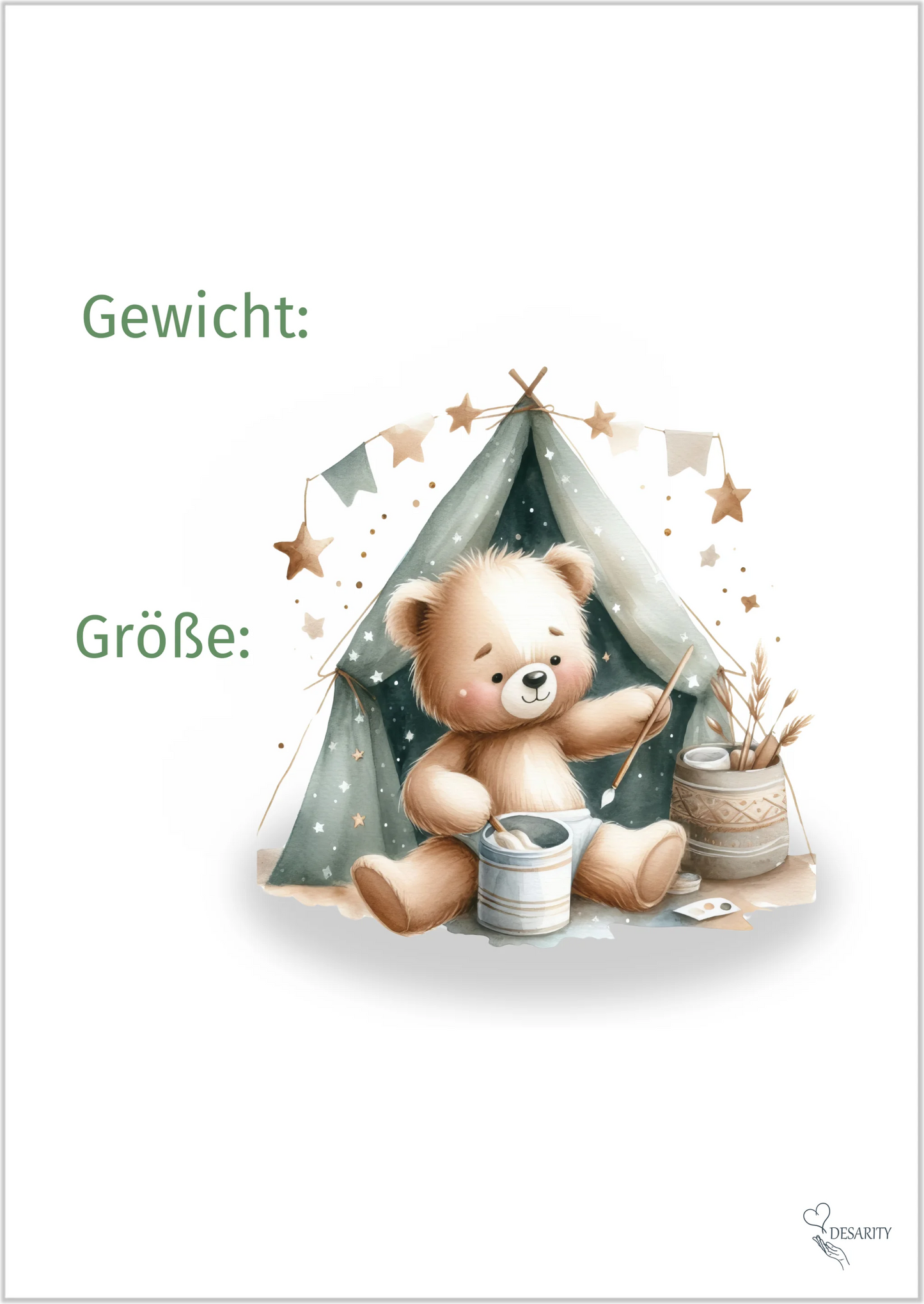 premium Geburtsposter A3 personalisiert