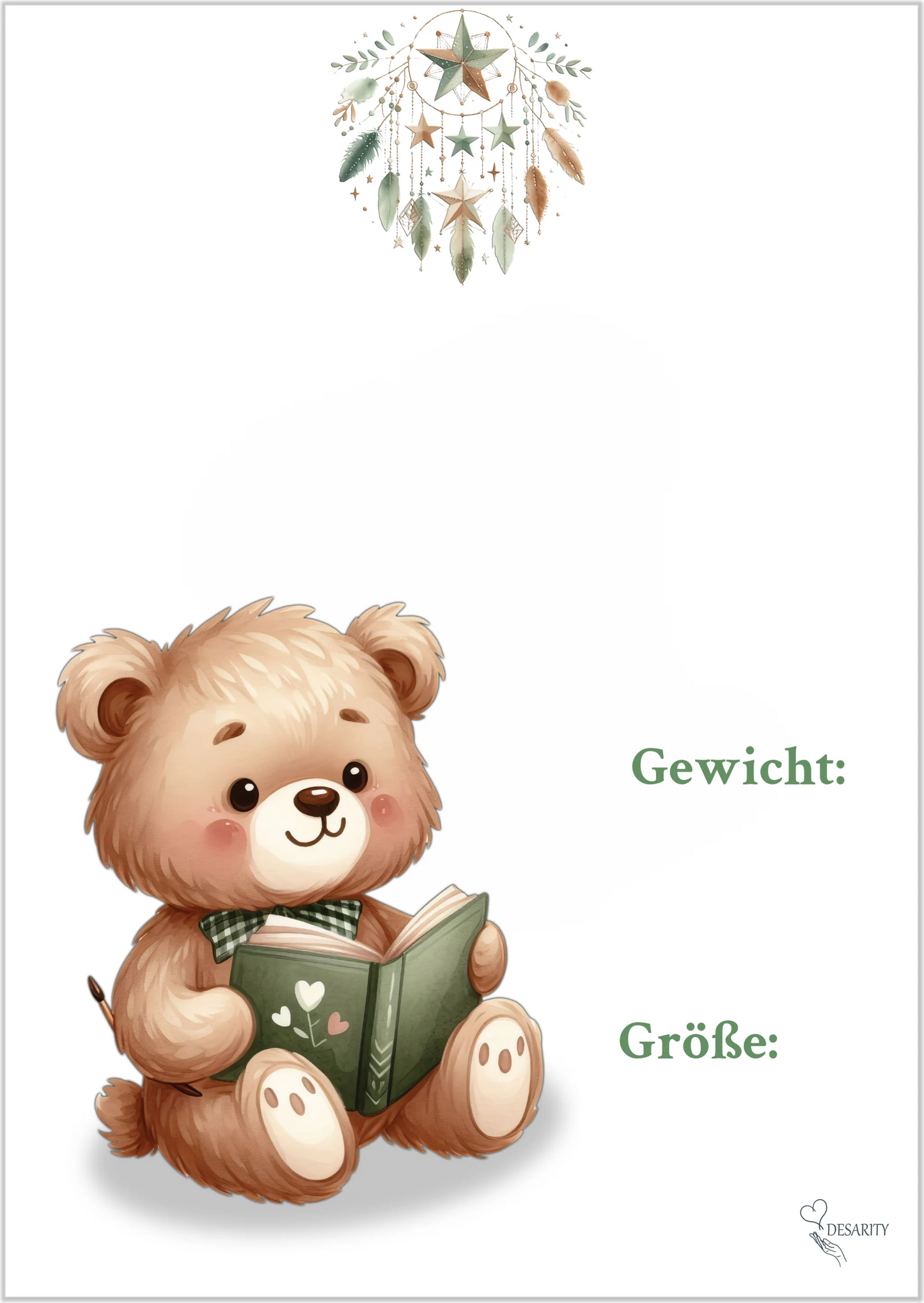 premium Geburtsposter A3 personalisiert