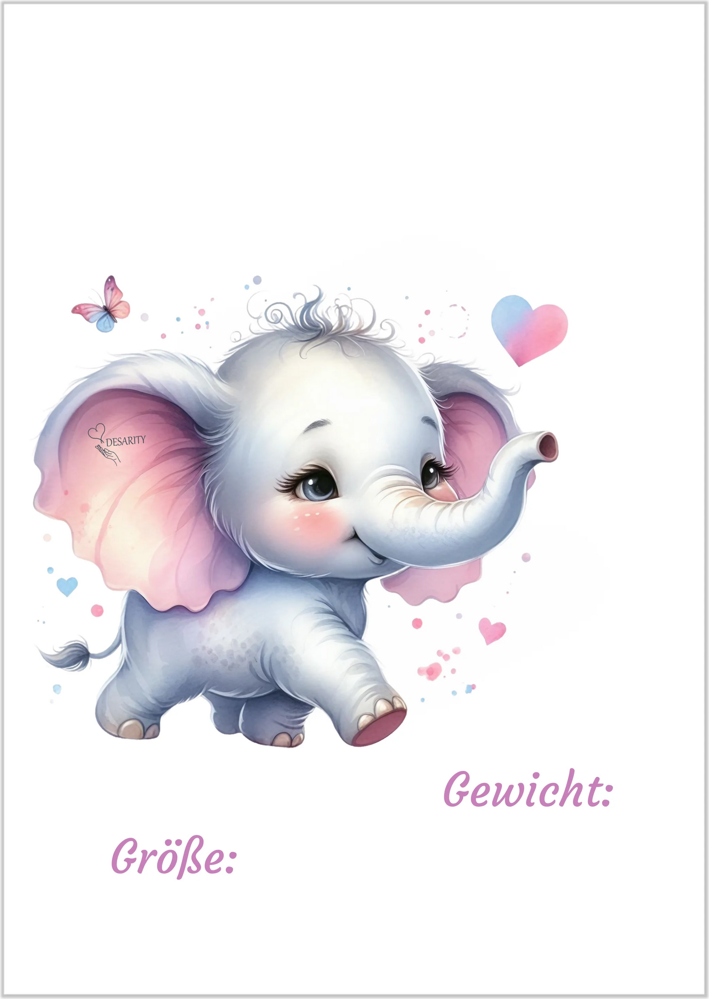 premium Geburtsposter A4 personalisiert