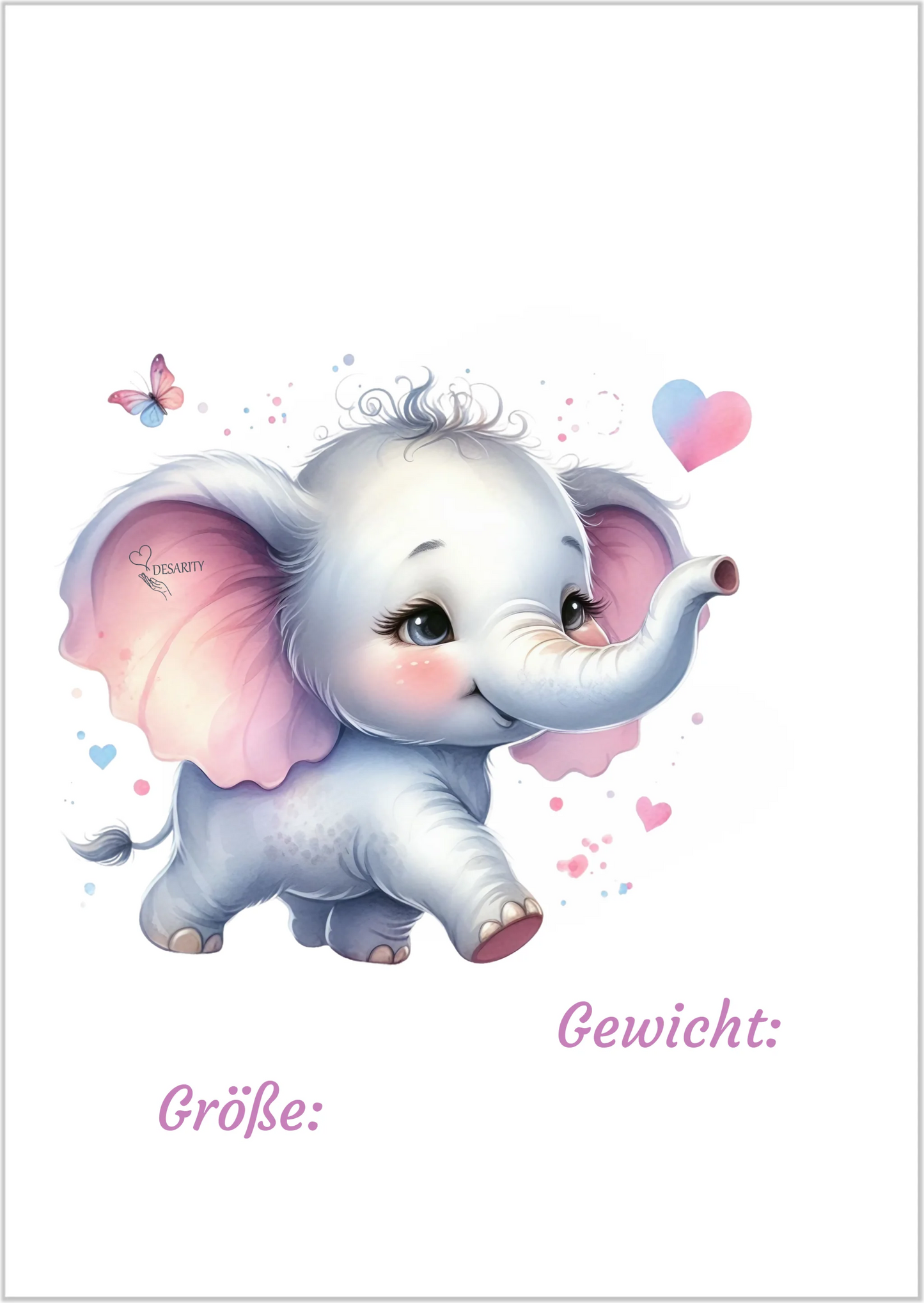 premium Geburtsposter A3 personalisiert