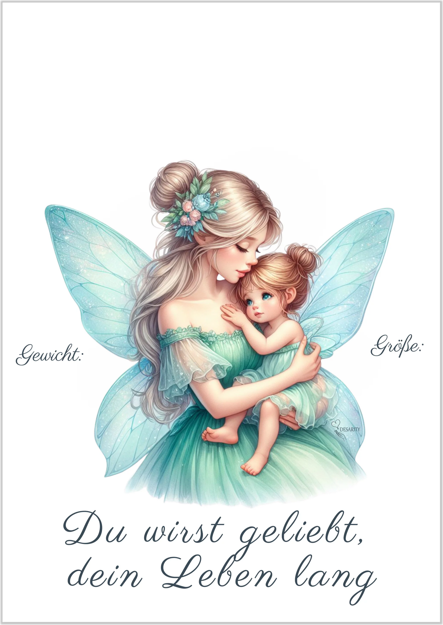 premium Geburtsposter A4 personalisiert