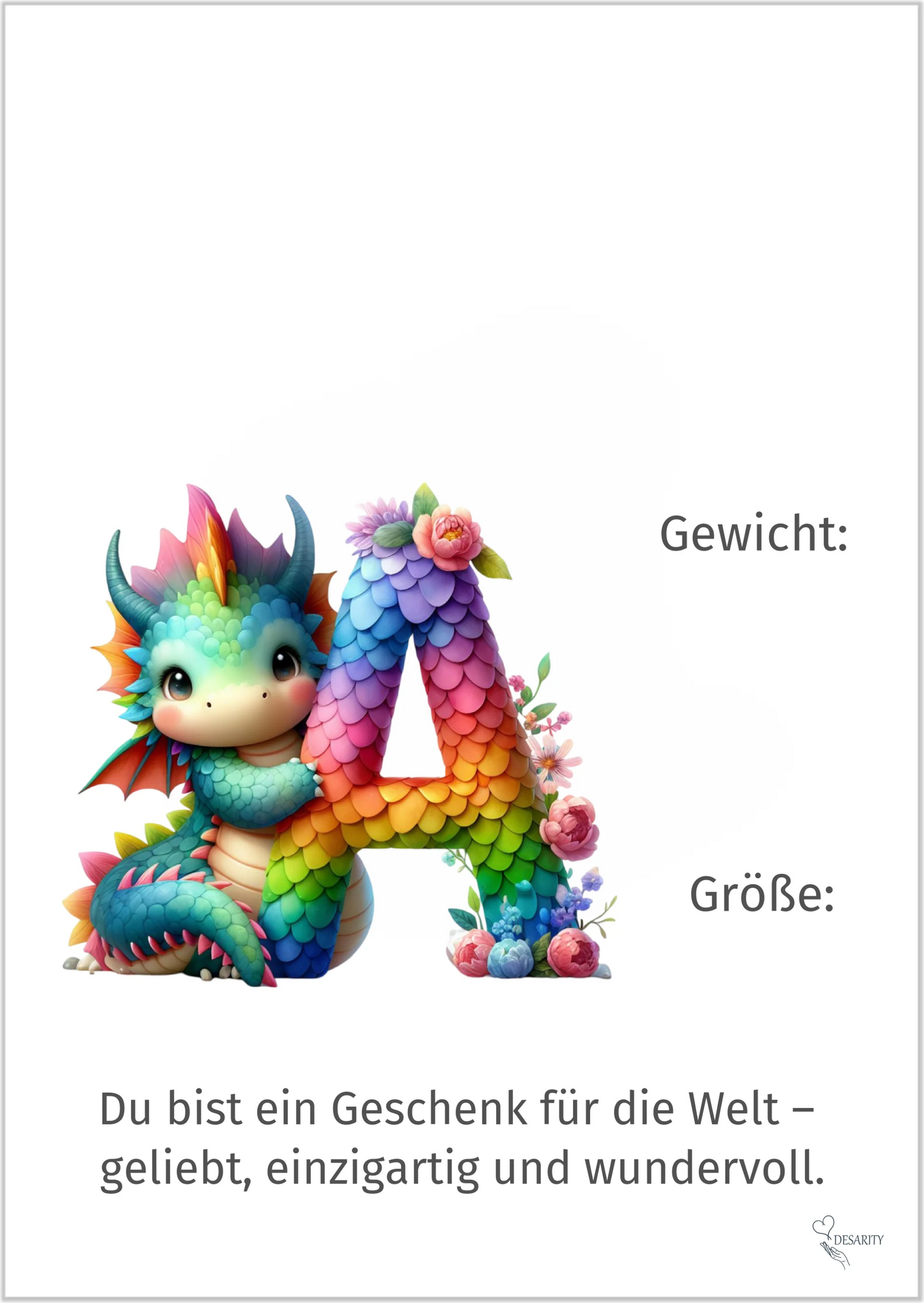 premium Geburtsposter A3 personalisiert