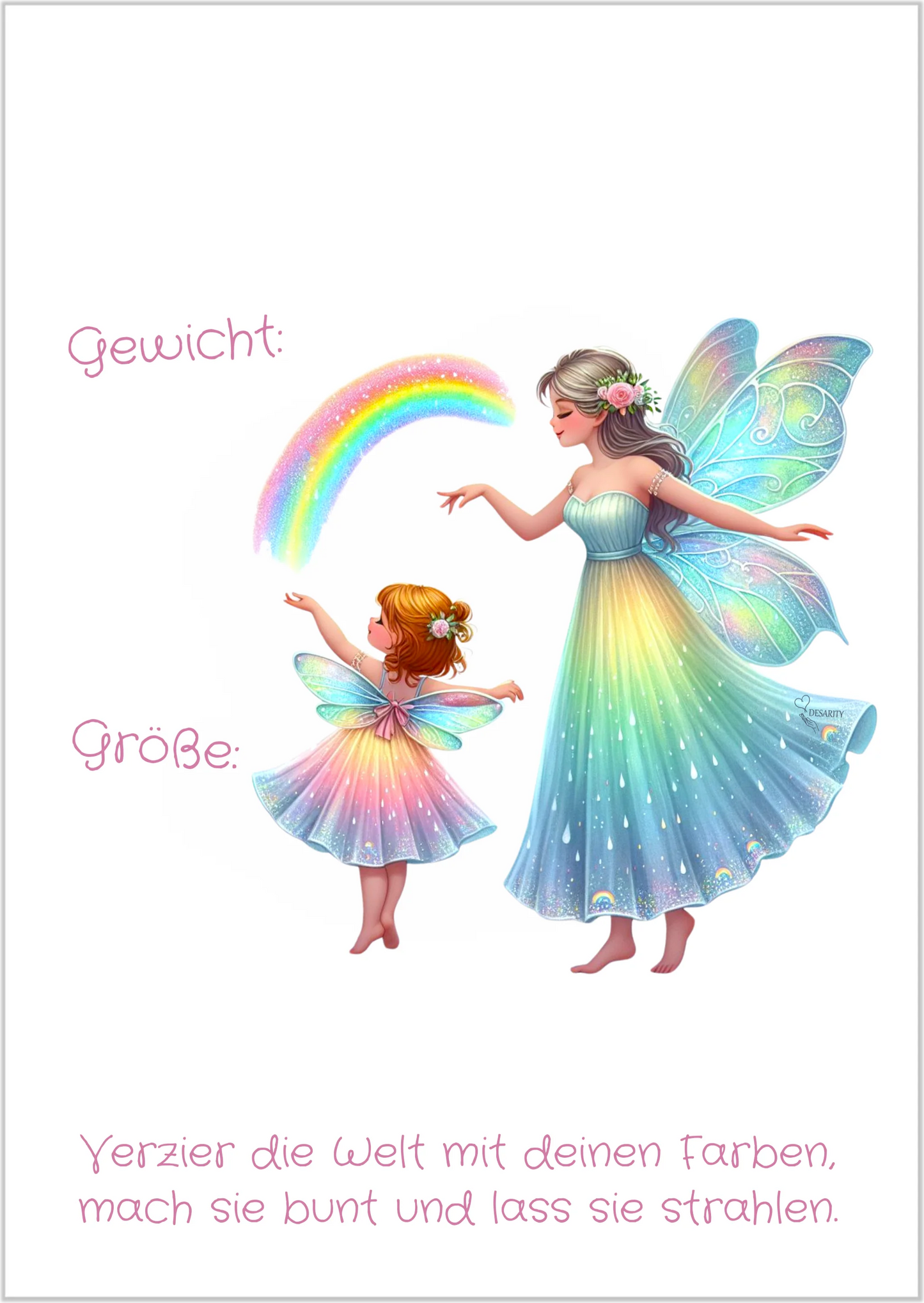 premium Geburtsposter A4 personalisiert