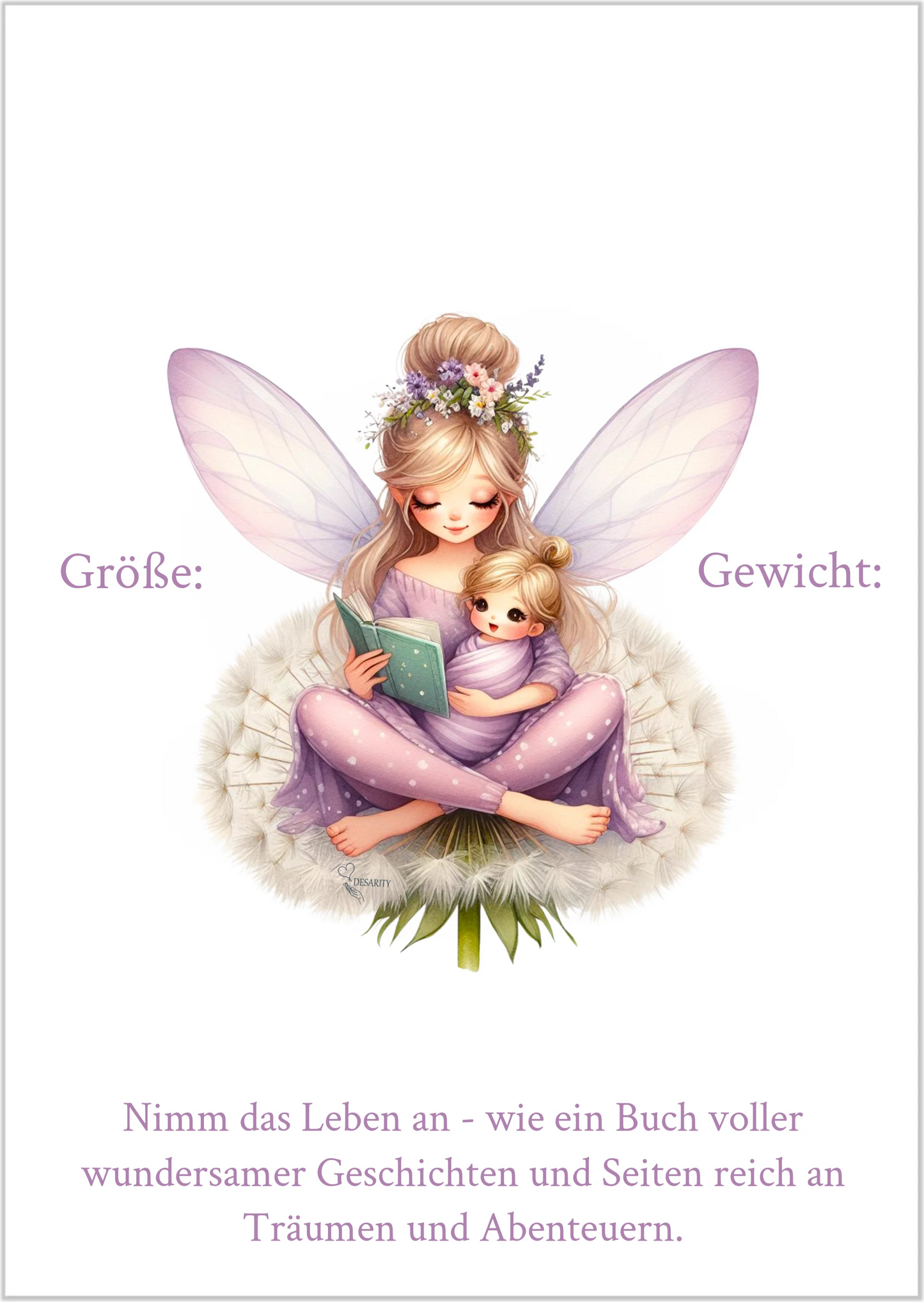 premium Geburtsposter A4 personalisiert