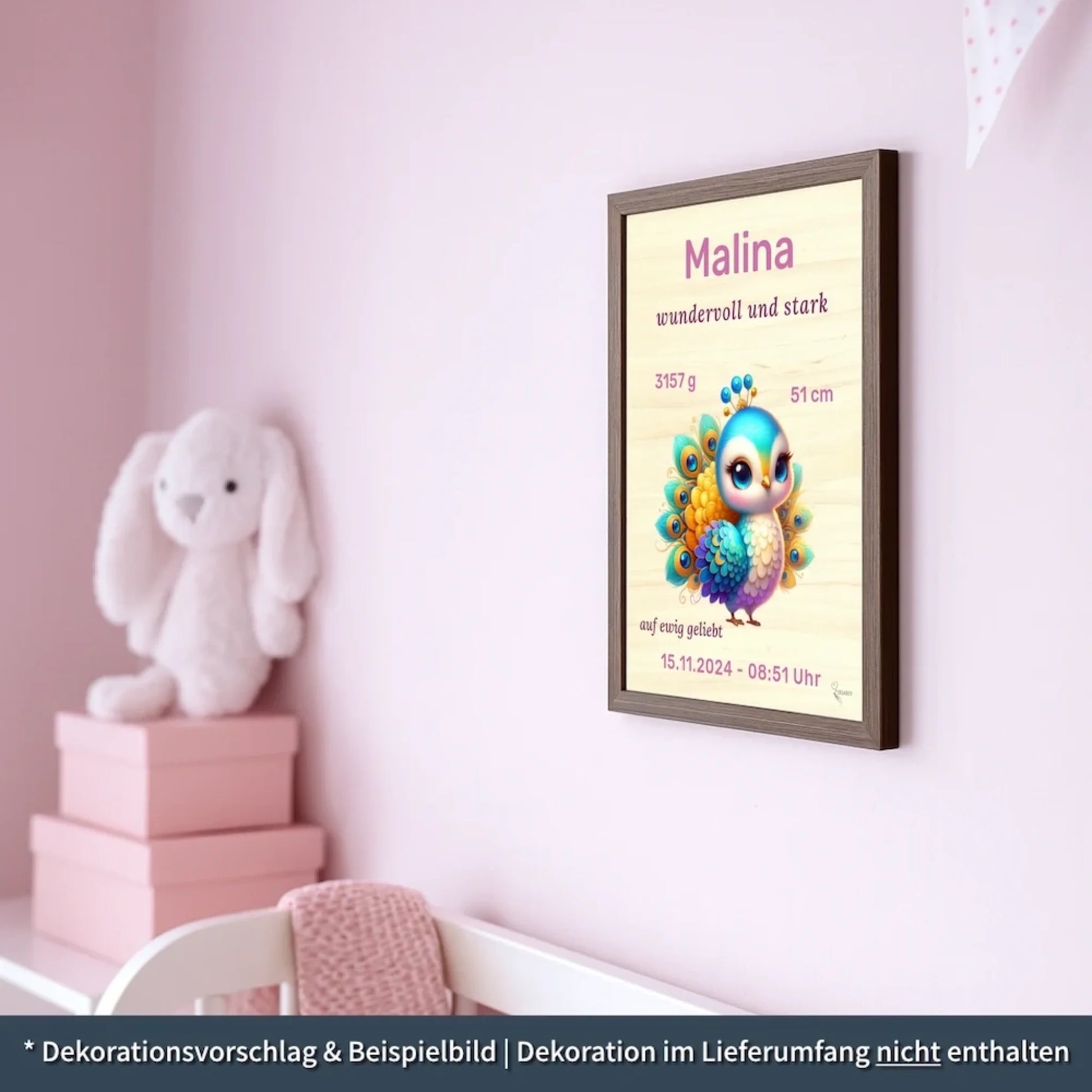 personalisierte Geburtstafel Holz Geburtsgeschenk