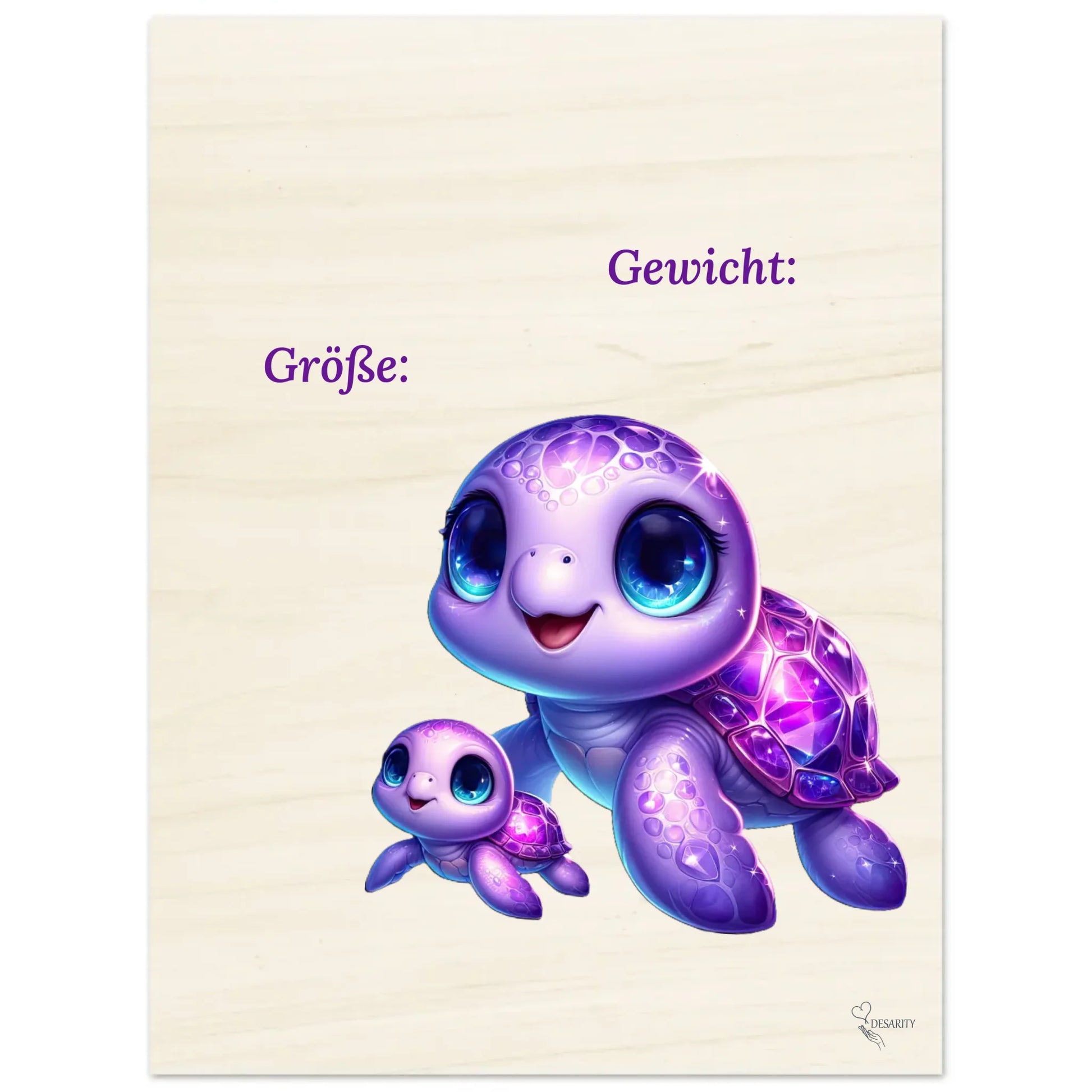 Geburtstafel aus Holz