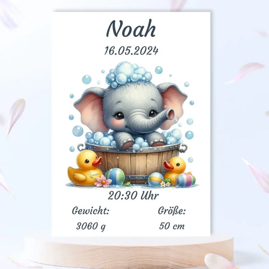 premium Geburtsposter personalisiert