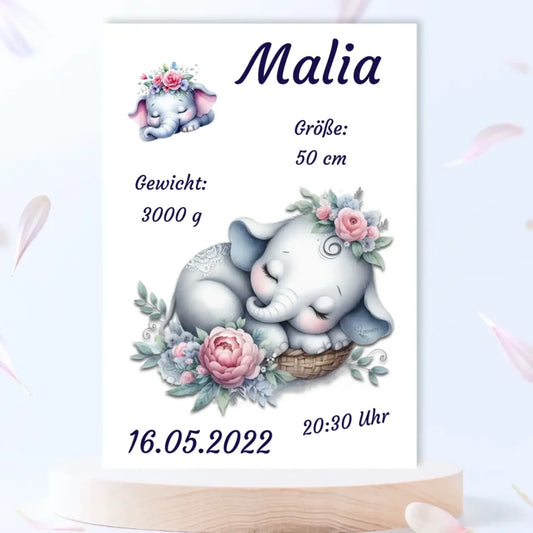 premium Geburtsposter personalisiert