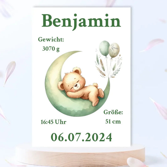 premium Geburtsposter personalisiert