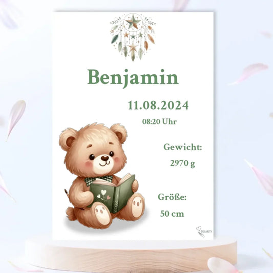 premium Geburtsposter personalisiert