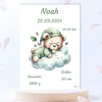 premium Geburtsposter personalisiert