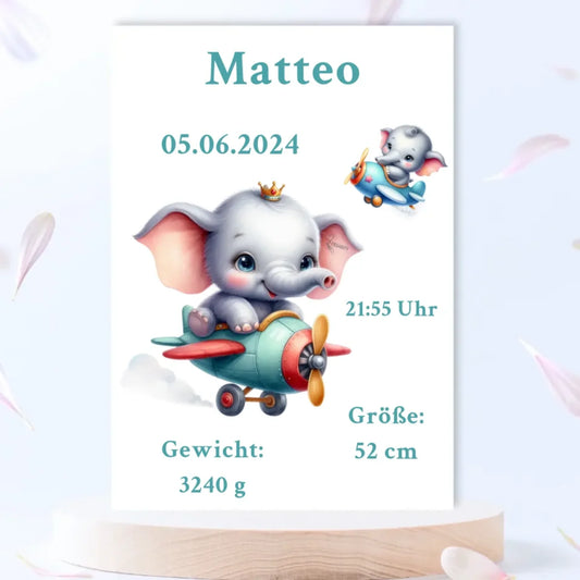 premium Geburtsposter personalisiert