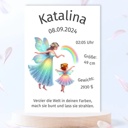 Premium Geburtsposter personalisiert Fee