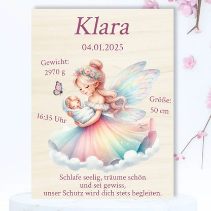personalisierte Geburtstafel Holz