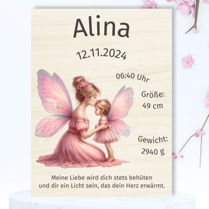 personalisierte Geburtstafel Holz