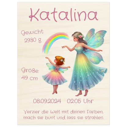 personalisierte Geburtstafel Holz