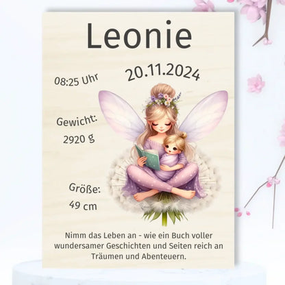 personalisierte Geburtstafel Holz